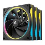 DeepCool FL12R SE 3-in-1 ARGB 120mm PWM 3 Fan Pack - Black - Image 3