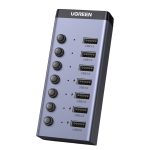 UGREEN 7 in 1 USB 3.0 Hub-Grey - Image 3