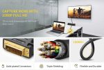 UGREEN DVI to HDMI Cable Adapter 15cm | Male to Female | 1080p Full HD – Black - Image 4