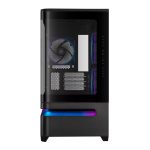 Asus Prime AP202 ARGB Curved Tempered Glass Micro-ATX Chassis – Black - Image 3