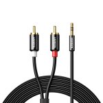 UGREEN AV116 RCA to AUX 3.5mm Audio Cable 1M - Black - Image 3