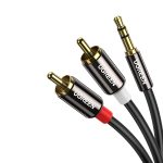 UGREEN AV116 RCA to AUX 3.5mm Audio Cable 1M - Black - Image 4