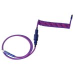 Keychron Premium Coiled Aviator USB Cable | Type-C + USB-A Adapter | Detachable Aviator Connector | 108 cm - Image 3
