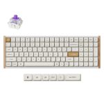 Keychron K4 HE 96% Magnetic Switch Hot-Swap RGB Wireless Keyboard – White (Wood + Aluminium)