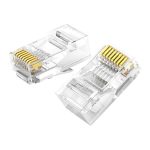 UGREEN Cat6 RJ45 Modular Plugs - Transparent with Gold Contacts (10 Pieces) - Image 4