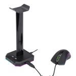 Redragon HA300 Scepter Pro RGB Headset Stand with USB Hub (4 x USB 2.0, RGB Lighting) - Image 3