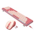 Redragon BS8772 Wireless Keyboard and Mouse Combo - Red/Pink - Image 3