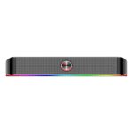 REDRAGON 2.0 Sound Bar ADIEMUS 2 x 3W RGB USB|Aux PC Gaming Speaker - Black - Image 3