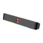 REDRAGON 2.0 Sound Bar ADIEMUS 2 x 3W RGB USB|Aux PC Gaming Speaker - Black - Image 4