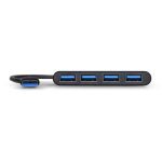 Port USB3.0 to 4 x USB3.0 5Gbps 4 Port Hub - Black - Image 4