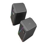REDRAGON 2.0 Satellite Speaker ANVIL 2 x 3W RGB USB|Aux Gaming Speaker - Black - Image 4