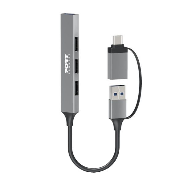 Port Connect USB Type-C to 4-port USB-A