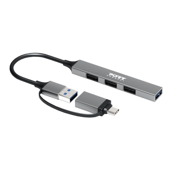 Port Connect USB Type-C to 4-port USB-A