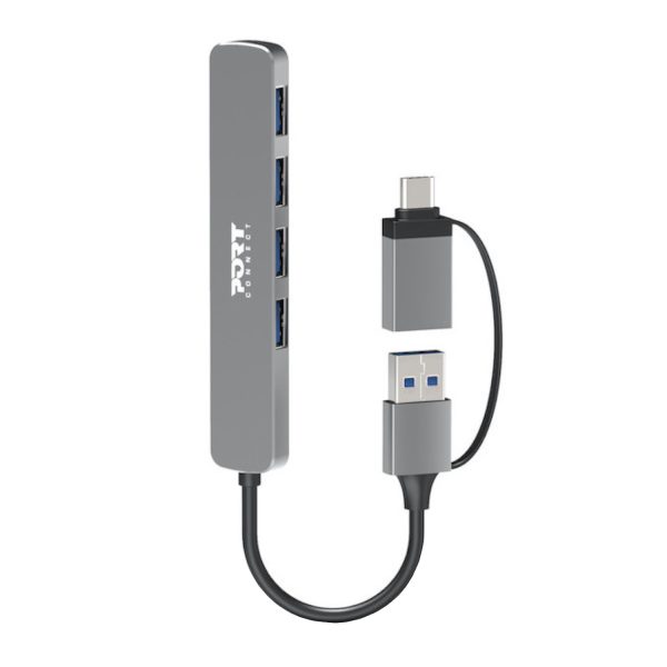 Port Connect USB Type-C to 4-port USB-A