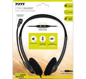 Port Stereo Headset with Mic with 1.2m