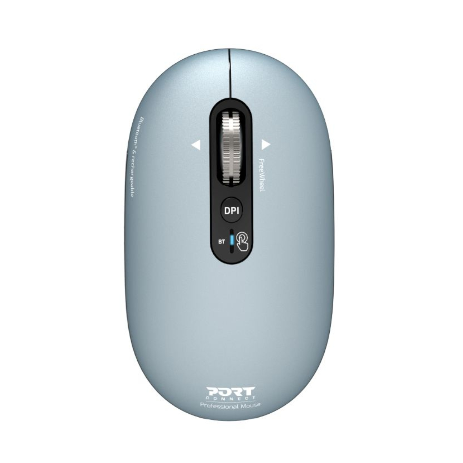Port Connect PURE MAC Rechargeable Wireless and Bluetooth Mouse - Storm - Image 1