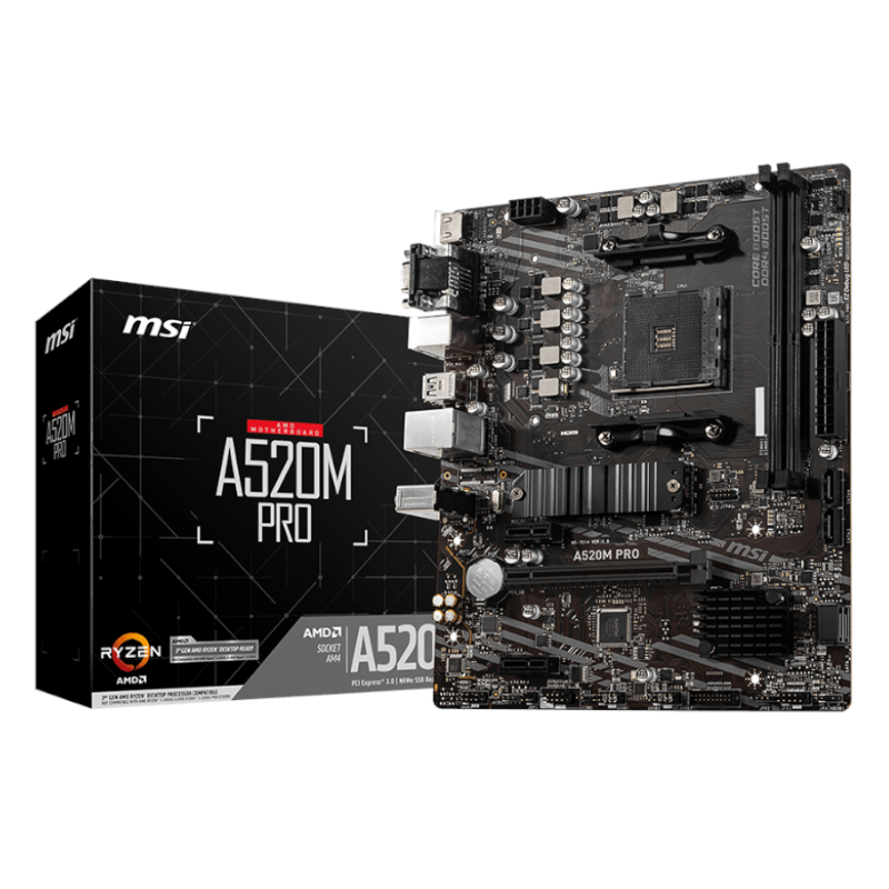 MSI A520M-PRO AMD AM4 MATX Gaming