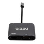 Gizzu 4-in-1 Type-C to HDMI/VGA/USB3.0