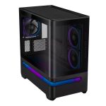 Asus Prime AP202 ARGB Curved Tempered Glass Micro-ATX Chassis – Black - Image 4