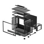 DeepCool CH160 PLUS Micro-ATX Chassis - Black - Image 7