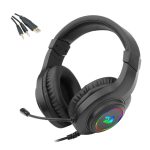 REDRAGON Over-Ear HYLAS Aux (Mic and Headset)|USB (Power Only)
RGB Gaming Headset - Black - Image 6