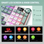 Redragon WYVERN K761 Pro Full-size RGB Wireless Mechanical Gaming Keyboard - White/Green - Image 8