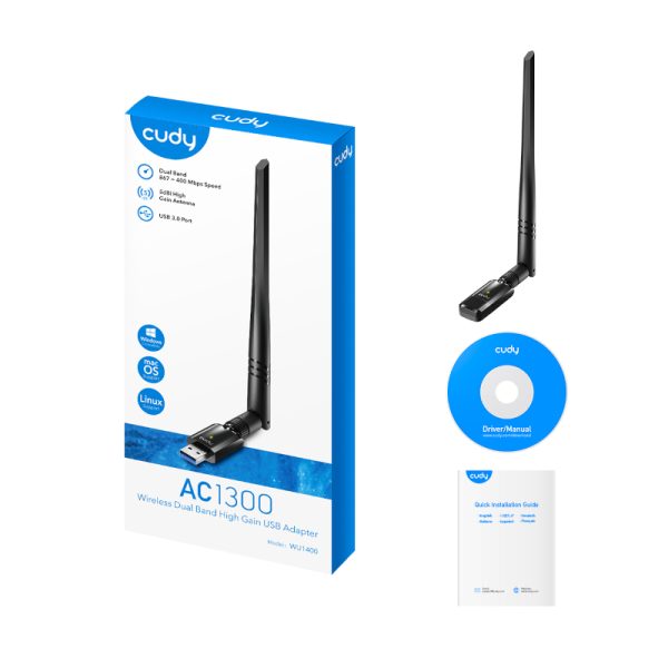 Cudy 1300Mbps High Gain WiFi USB3.0