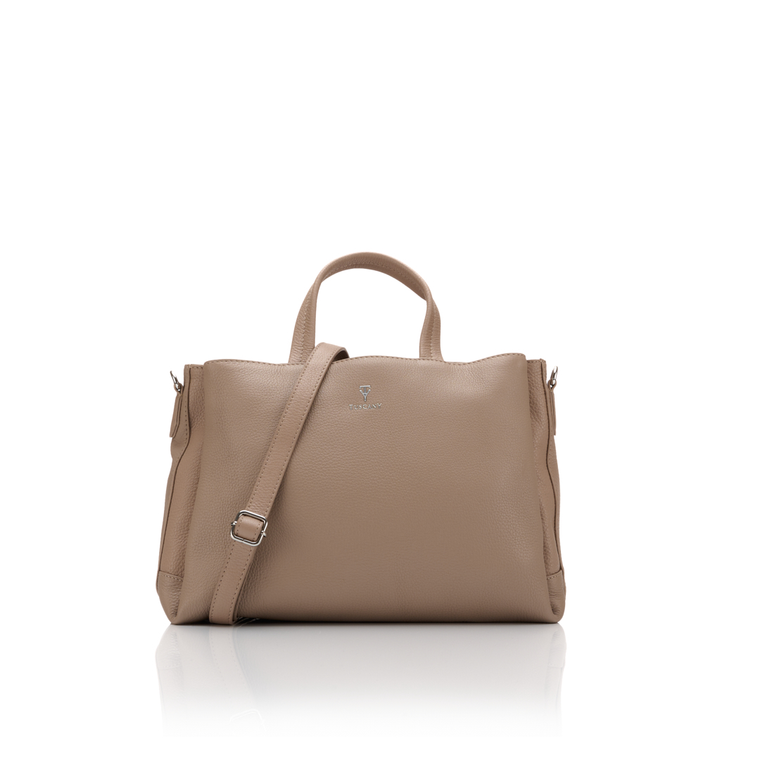 1 Bella - Multi-compartment Handbag, Sand - Image 1