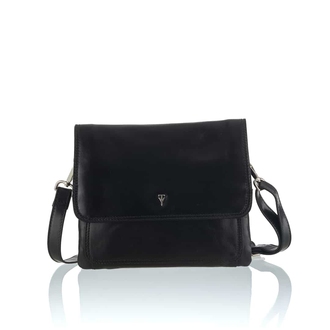 1 Giuliana - Mini Double Compartment Saddle, Black - Image 1