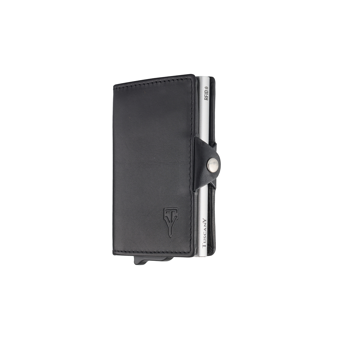 1 Enzo - Premium Pop Up Wallet with Back Zip, Black - Image 1