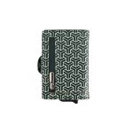 Enzo - Monogram Pop Up Wallet with Back Zip, Green - Image 2