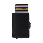 Enzo - Premium Pop Up Wallet with Back Zip, Black - Image 2