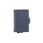 Enzo - Monogram Pop Up Wallet with Back Zip, Navy - Image 3