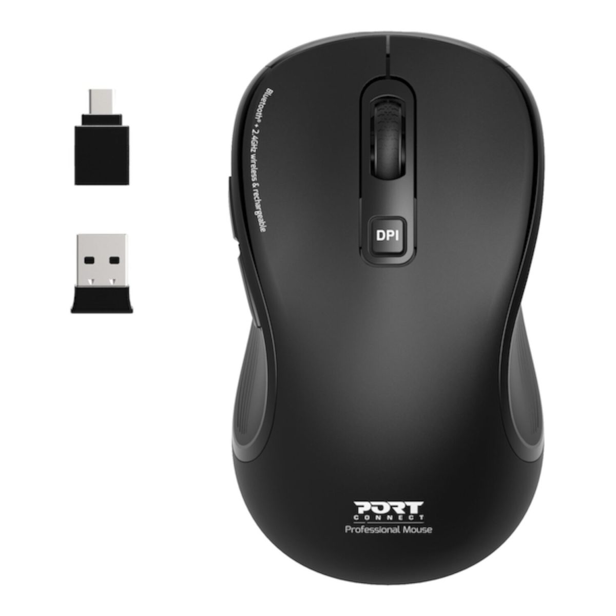 Port Connect Essential Bluetooth Wireless Rechargeable Mouse - Image 1