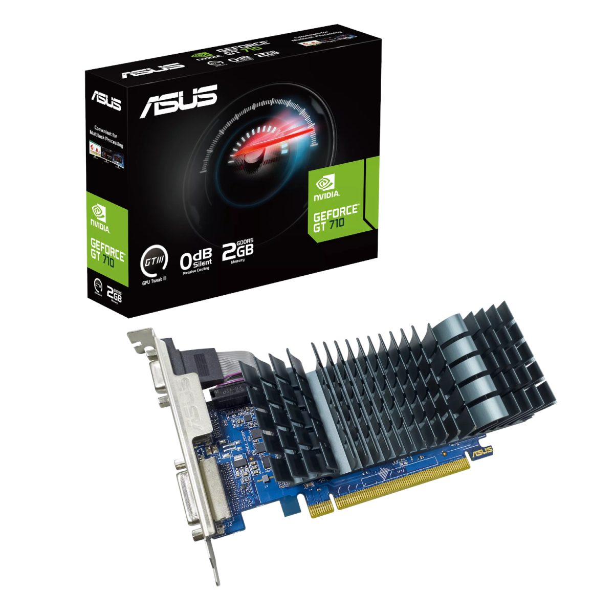 Asus GeForce GT 710 2GB GDDR5 EVO Graphics Card - Image 1