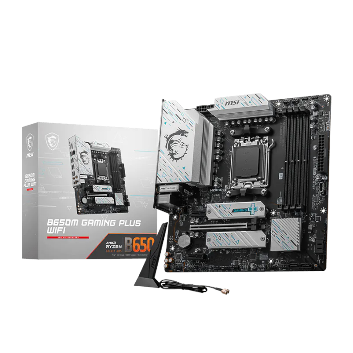 MSI B650M Gaming Plus WiFi AM5 M-ATX Gaming Motherboard - Image 1