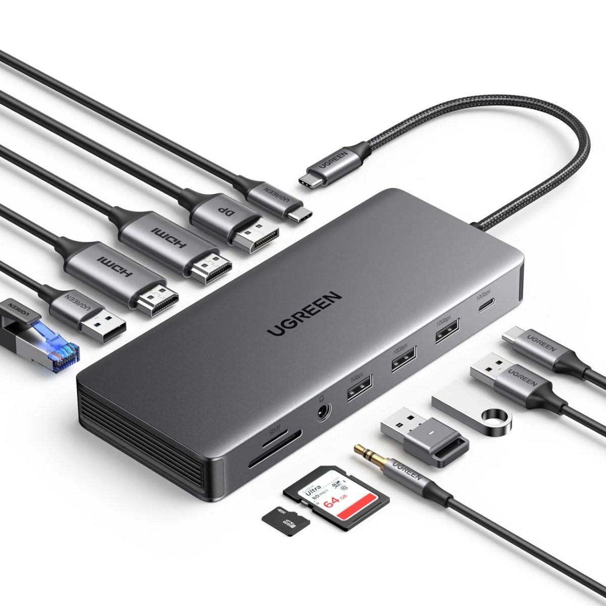 UGREEN CM681 Revodok Pro 13-in-1 USB Type-C HDMI and DisplayPort Docking Station - Image 3