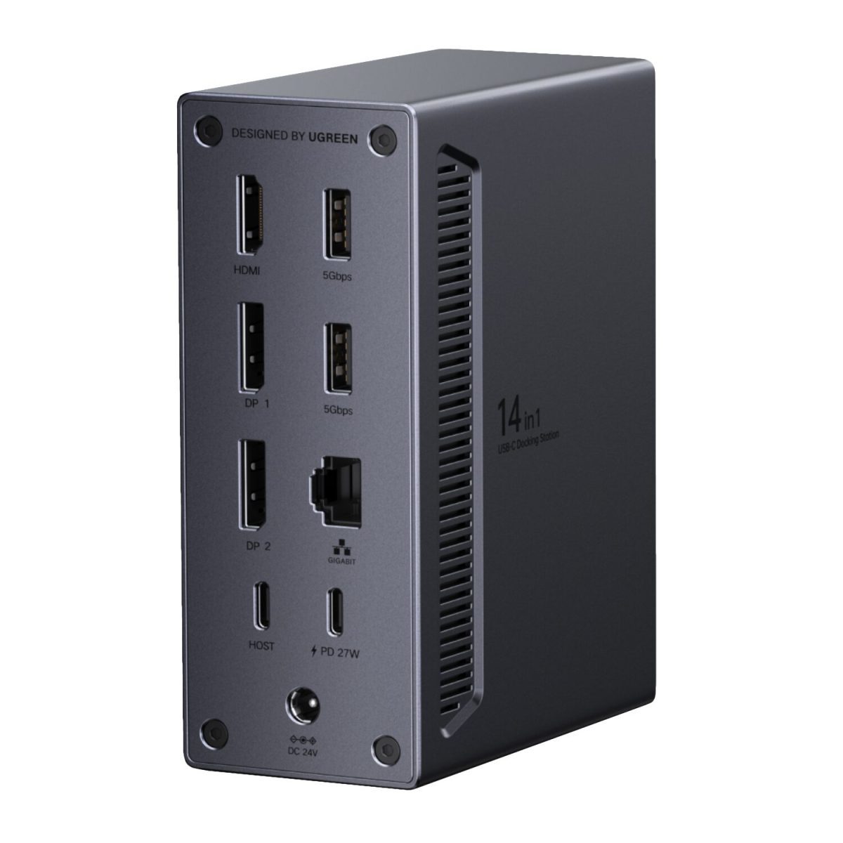 UGreen 14-in-1 USB Type-C TO USB/2x HDMI/DP/RJ45 Docking Station - Image 2