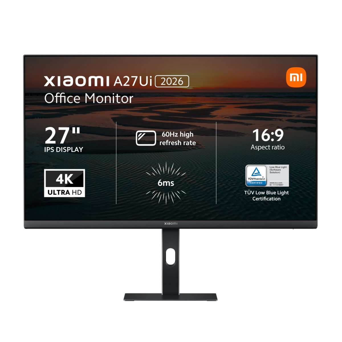 Xiaomi A27Ui 27" 60Hz 4K IPS Office Monitor - Image 1