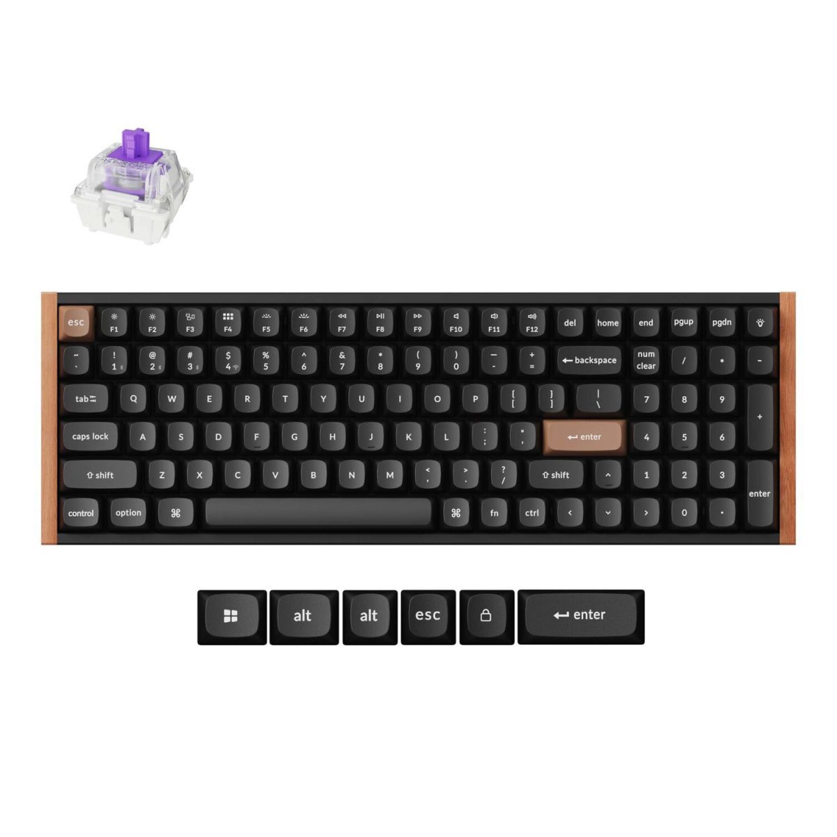 K4H-F1 product image Keychron K4 HE Wireless Magnetic Switch Mechanical Keyboard (96% Layout, Gateron Hall Effect Switches) - Image 1
