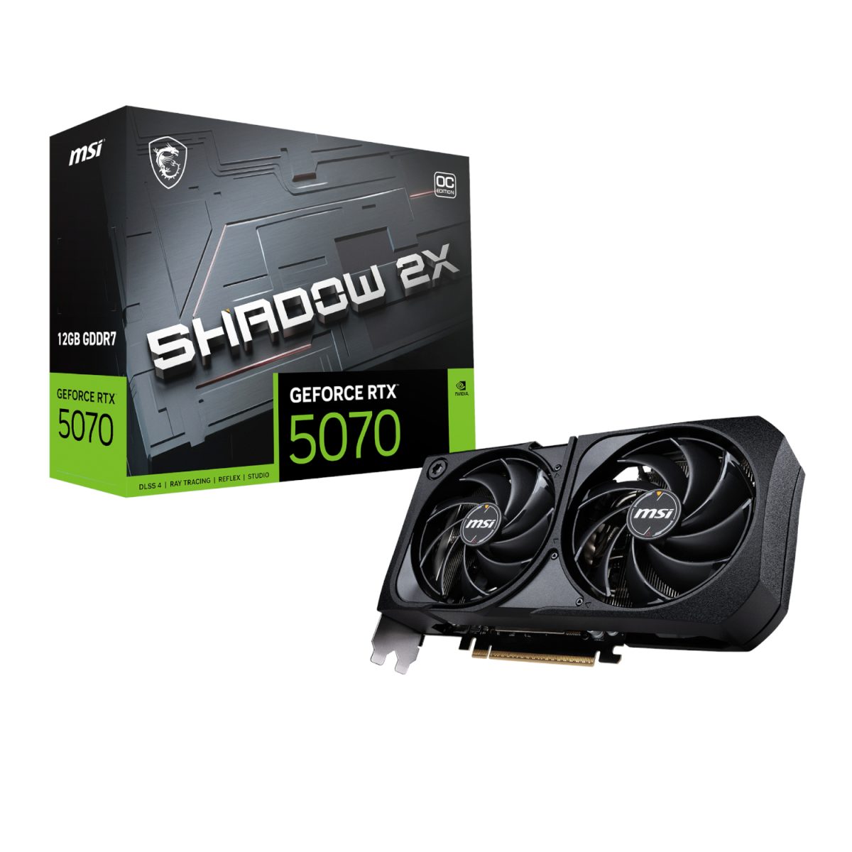 MSI GeForce RTX 5070 SHADOW 2X OC 12GB Graphics Card - Image 1