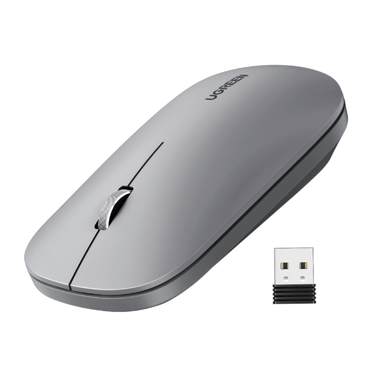 UGREEN Portable 2.4GHz Wireless Mouse - Grey - Image 1