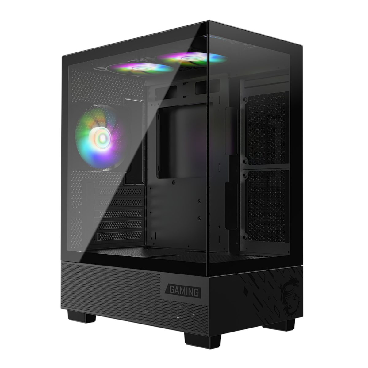 MSI PAG PANO M110A Micro-ATX Gaming Chassis – Black - Image 1
