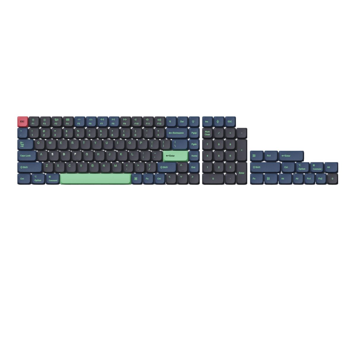 Keychron Low Profile Dye-Sub PBT LSA Full Set Keycap Set – Hacker Edition (133 Keys, PBT, Low Profile) - Image 1