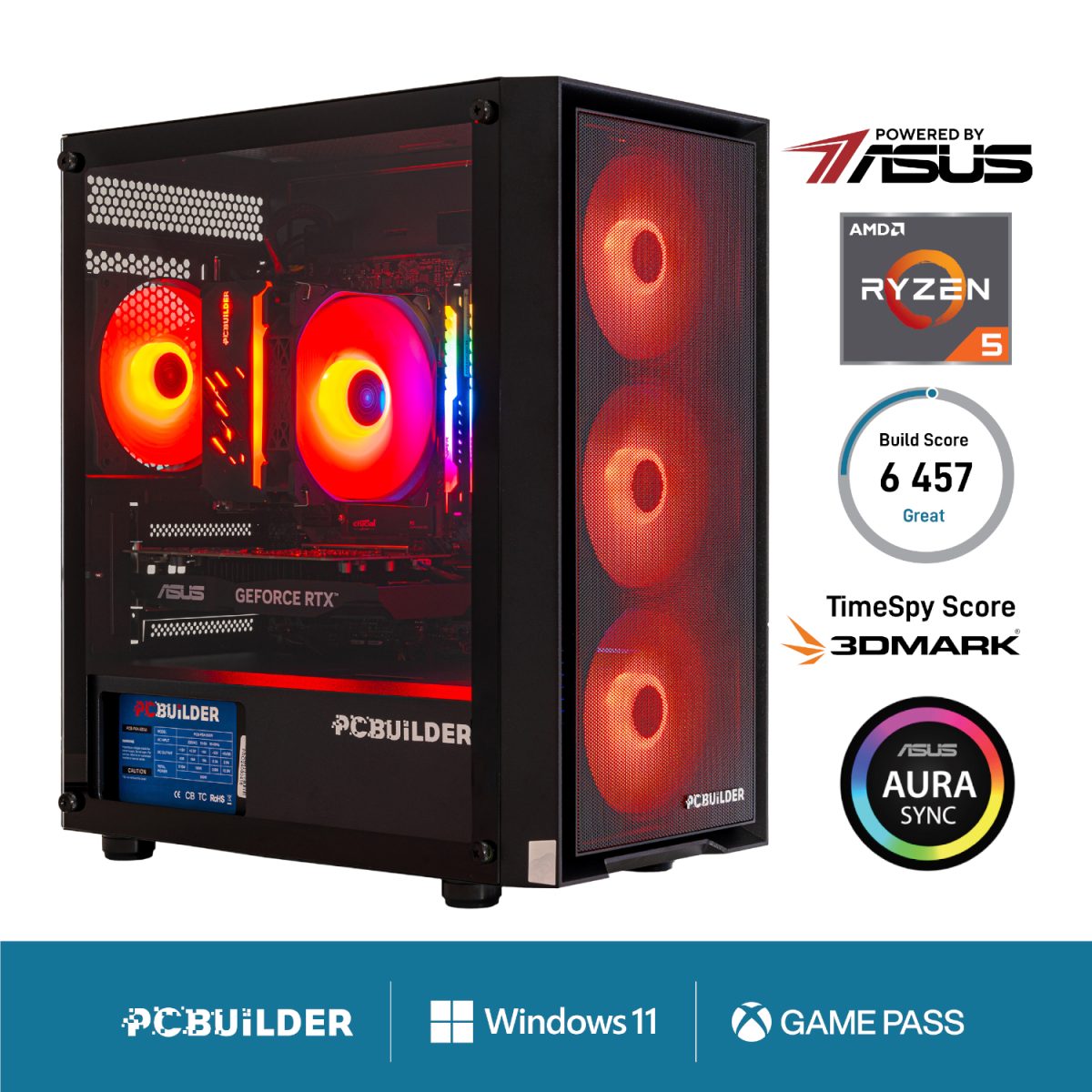 PCBuilder Ryzen 5 5600XT SENTINEL Windows 11 Gaming PC - Image 1