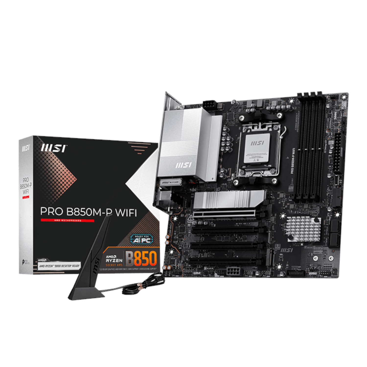 MSI PRO B850M-P WIFI AM5 mATX Motherboard - Image 1