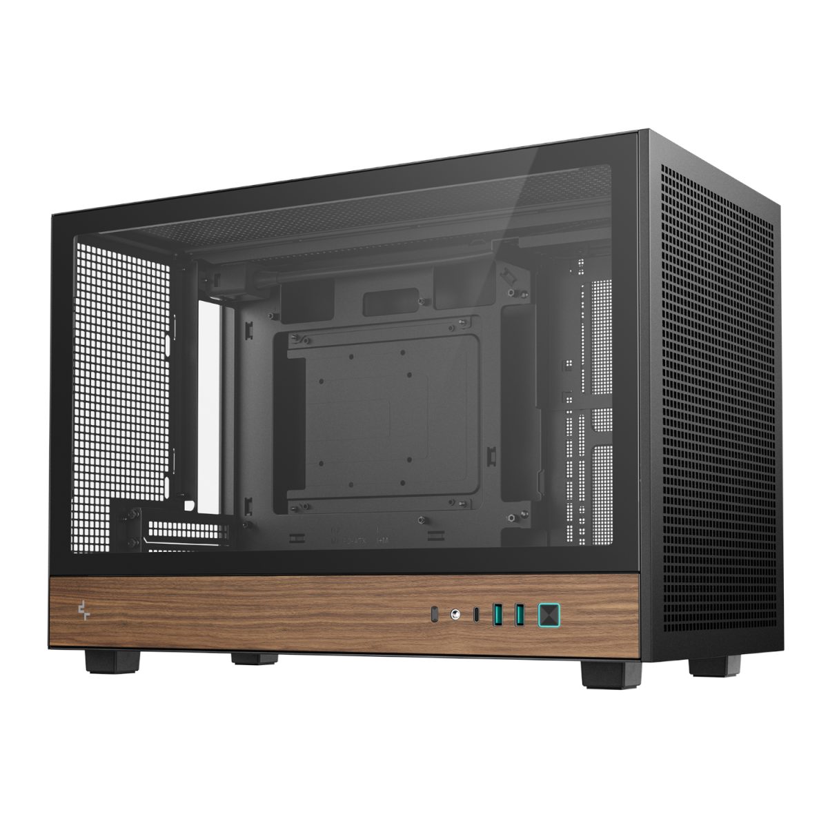 DeepCool CH260 Wood mATX Gaming Chassis - Black - Image 1