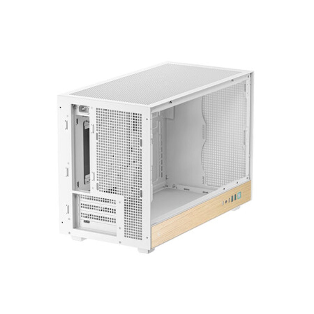 DeepCool CH260 Wood mATX Gaming Chassis White - Image 1