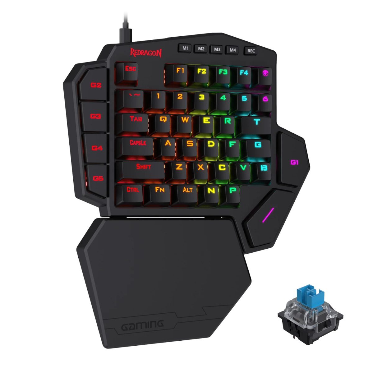 Redragon K585 DITI ELITE PRO RGB 40% Wireless Mechanical Gaming Keyboard - Blue Switches - Image 1
