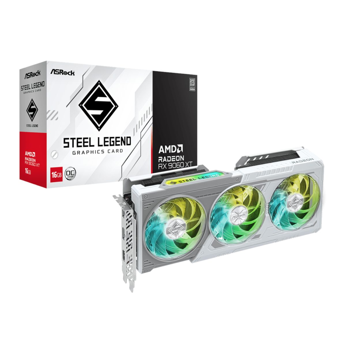 ASRock Radeon RX9060 XT Steel Legend 16G Graphics Card - Image 1